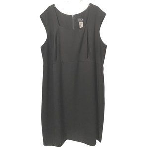 OnyxNite by Wendye Chaitin black sleeveless shift dress sz 24